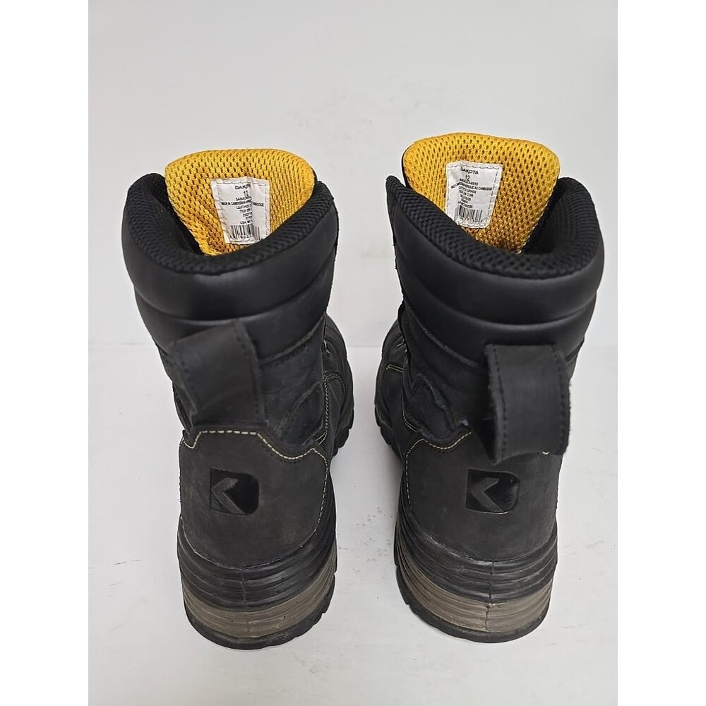 DAKOTA Men's 8" 8516 Composite Toe Comp Plate HD3 WP Work Boots Black Size 12M - Picture 3 of 9